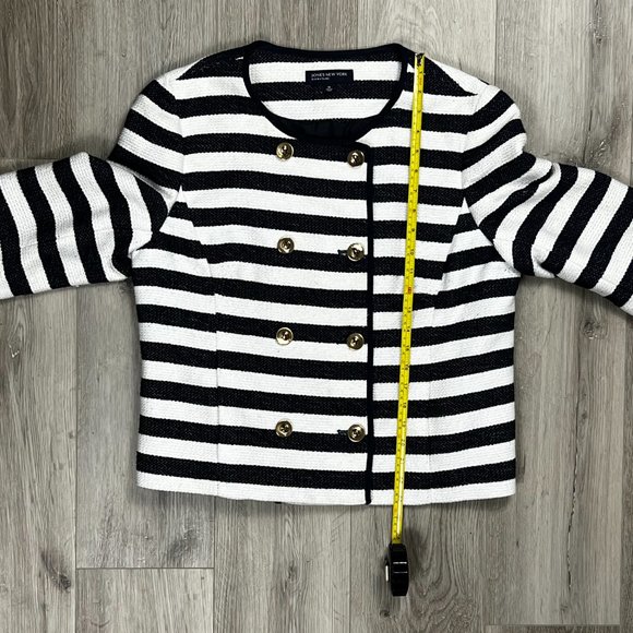 Jones New York Vintage Blue/White Stripes Size 14 Jacket - Picture 8 of 9